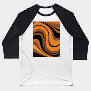 Orange and Black Swirled Baseball T-Shirt